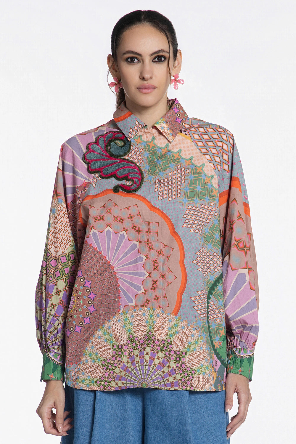 Kaleidoscope Mirage Cotton Shirt-Shirts-Siddhartha Bansal