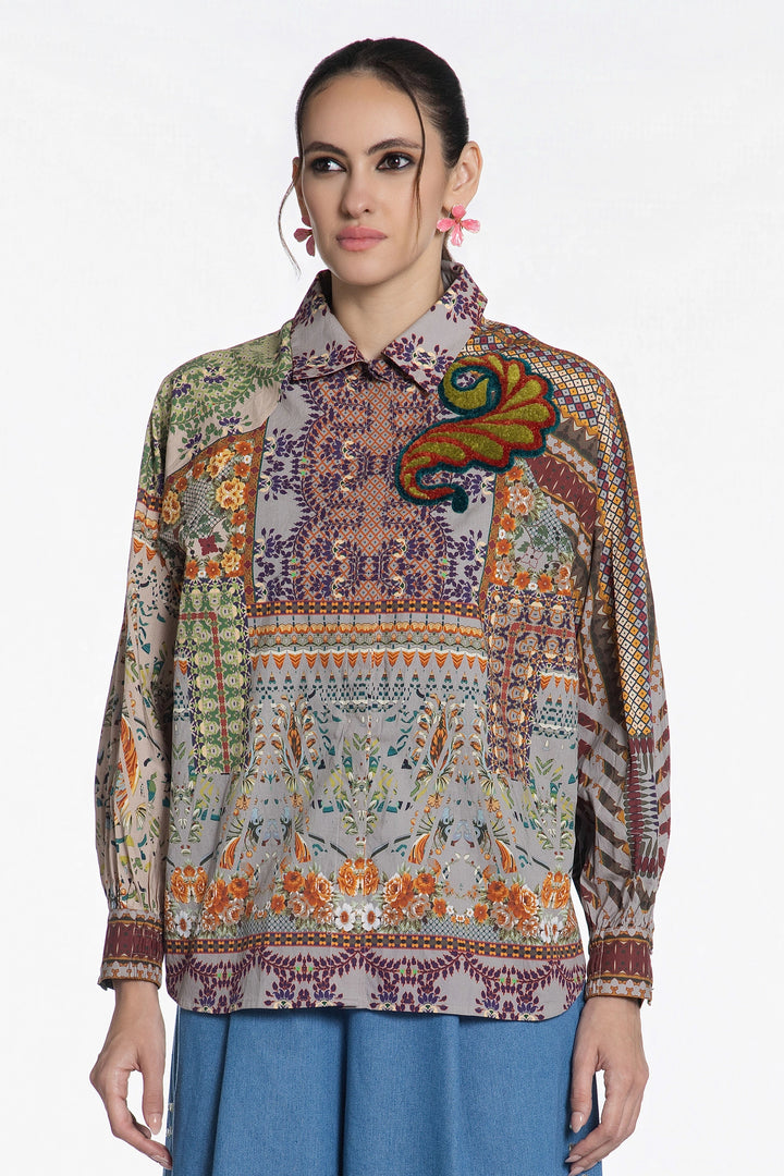 Caravan Tapestry Cotton Shirt-Shirts-Siddhartha Bansal