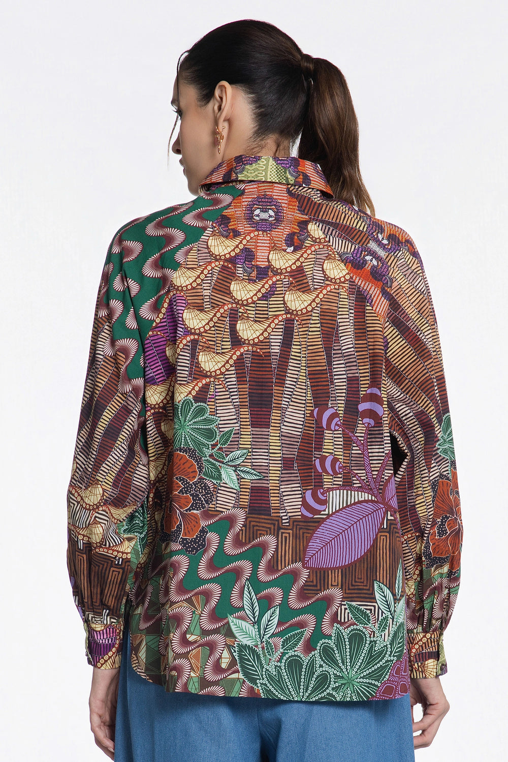 Jungle Mosaic Cotton Shirt-Shirts-Siddhartha Bansal