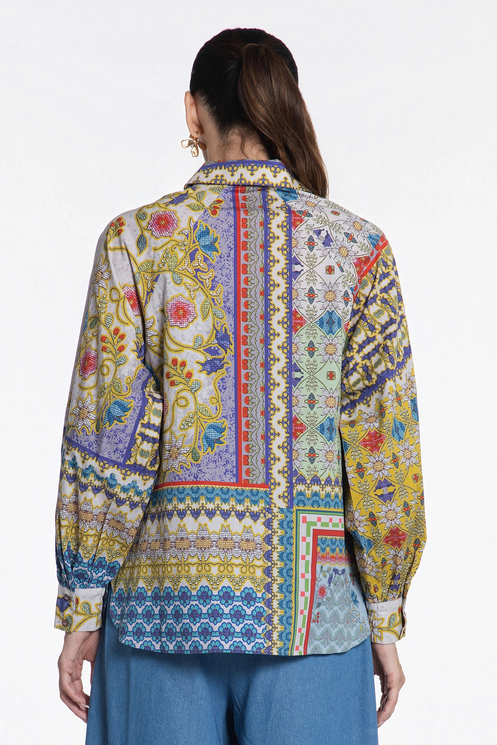 Sapphire Caravan Cotton Shirt-Shirts-Siddhartha Bansal
