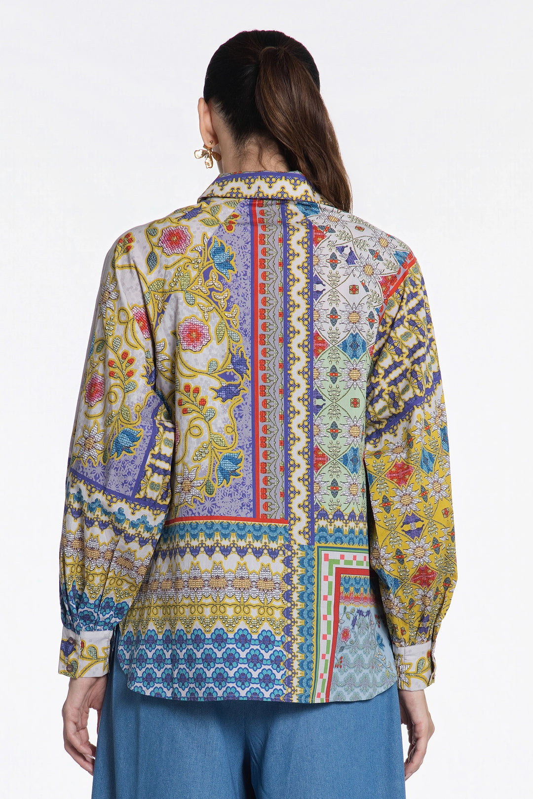 Sapphire Caravan Cotton Shirt-Shirts-Siddhartha Bansal