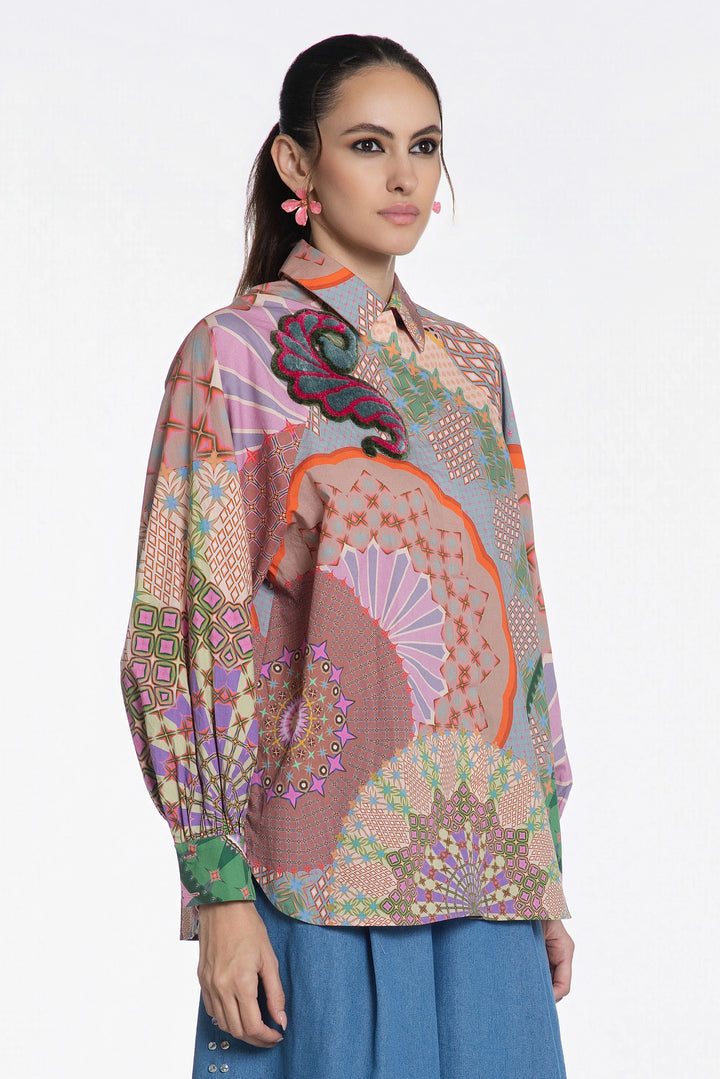 Kaleidoscope Mirage Cotton Shirt-Shirts-Siddhartha Bansal
