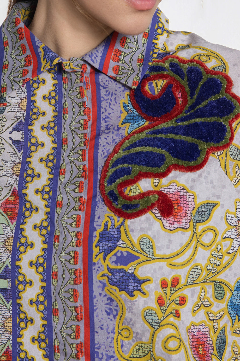 Sapphire Caravan Cotton Shirt-Shirts-Siddhartha Bansal