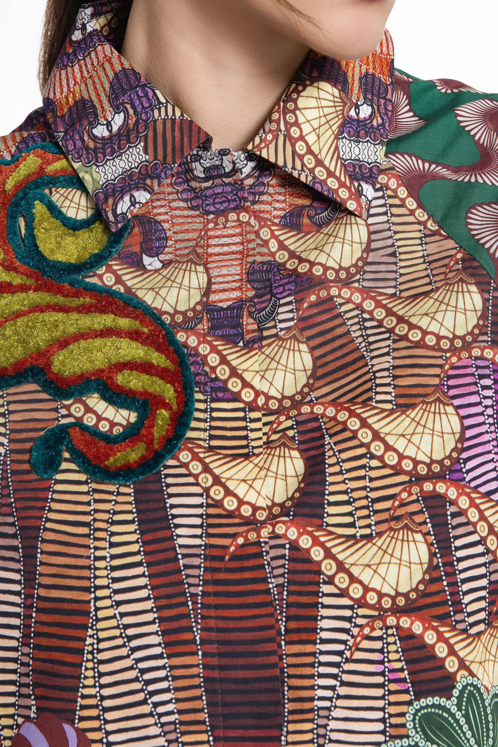 Jungle Mosaic Cotton Shirt-Shirts-Siddhartha Bansal