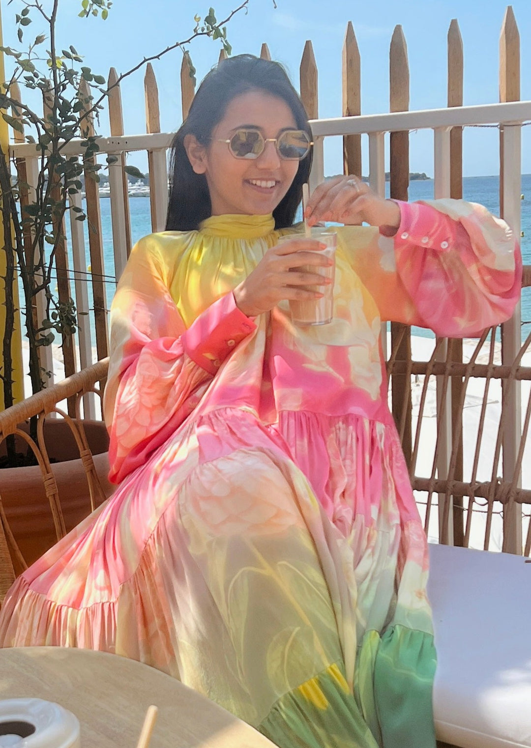 Masoom Minawala In Evening Bloom Long Tiered Dress-Siddhartha Bansal