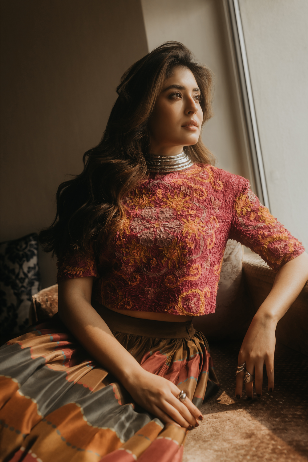 Peacock Skirt Set-co-ord set-Siddhartha Bansal