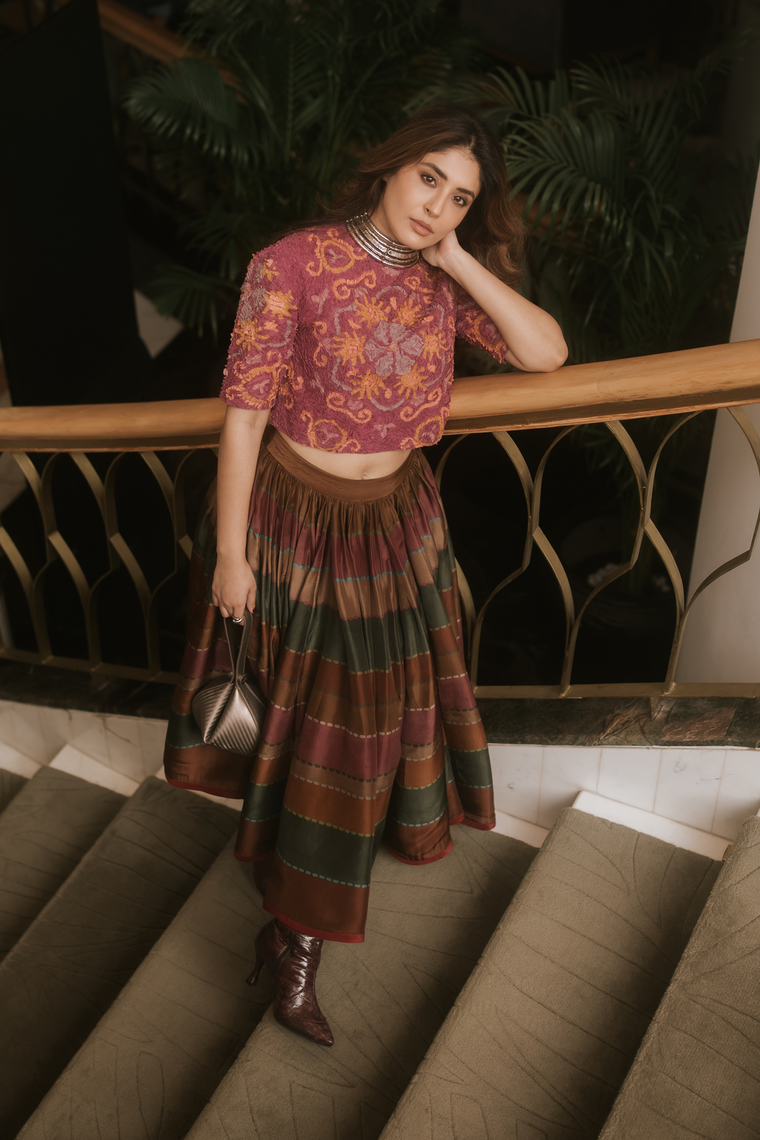 Peacock Skirt Set-co-ord set-Siddhartha Bansal