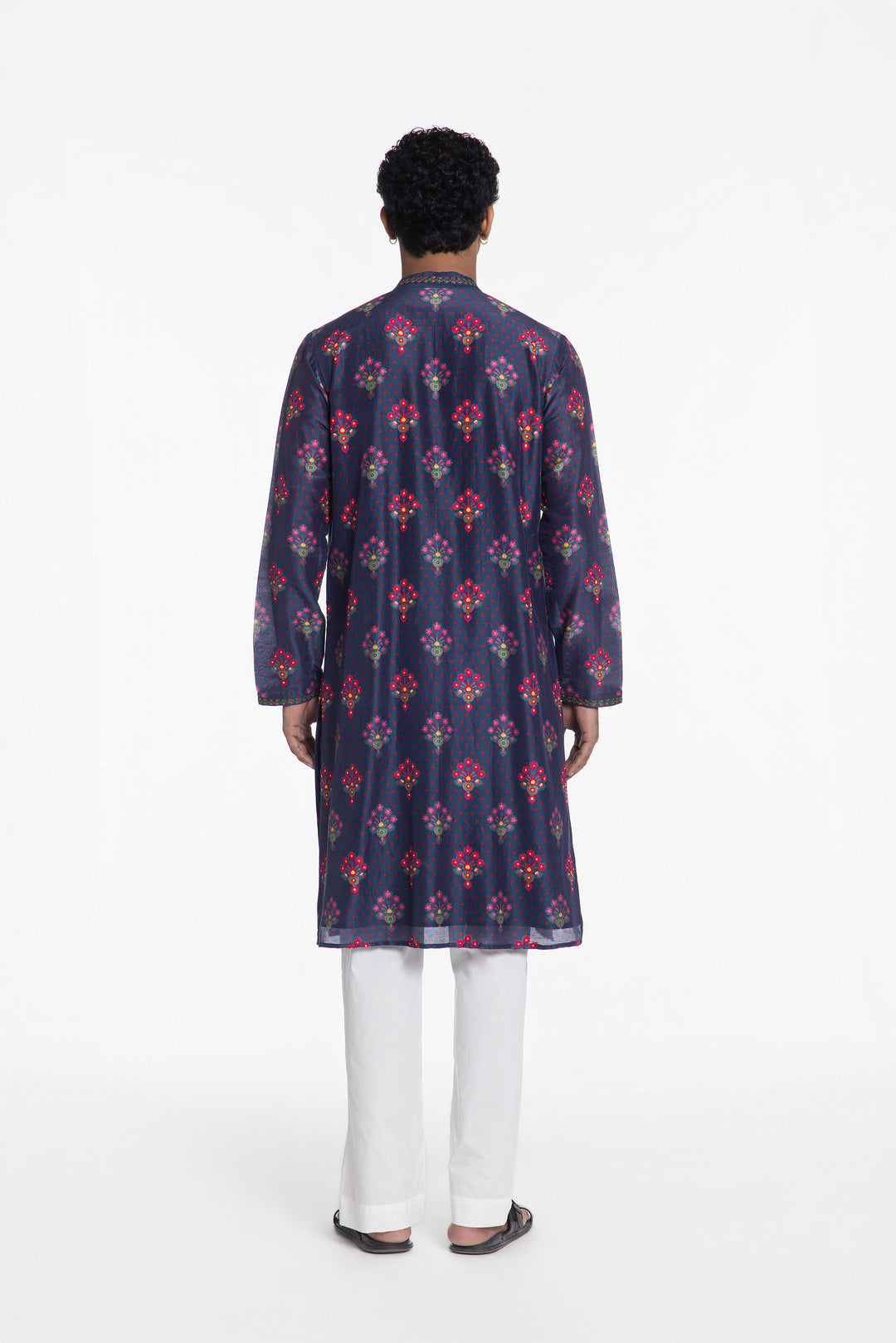 REGAL BANDA COLLAR EMBROIDERED KURTA-Kurta-Siddhartha Bansal