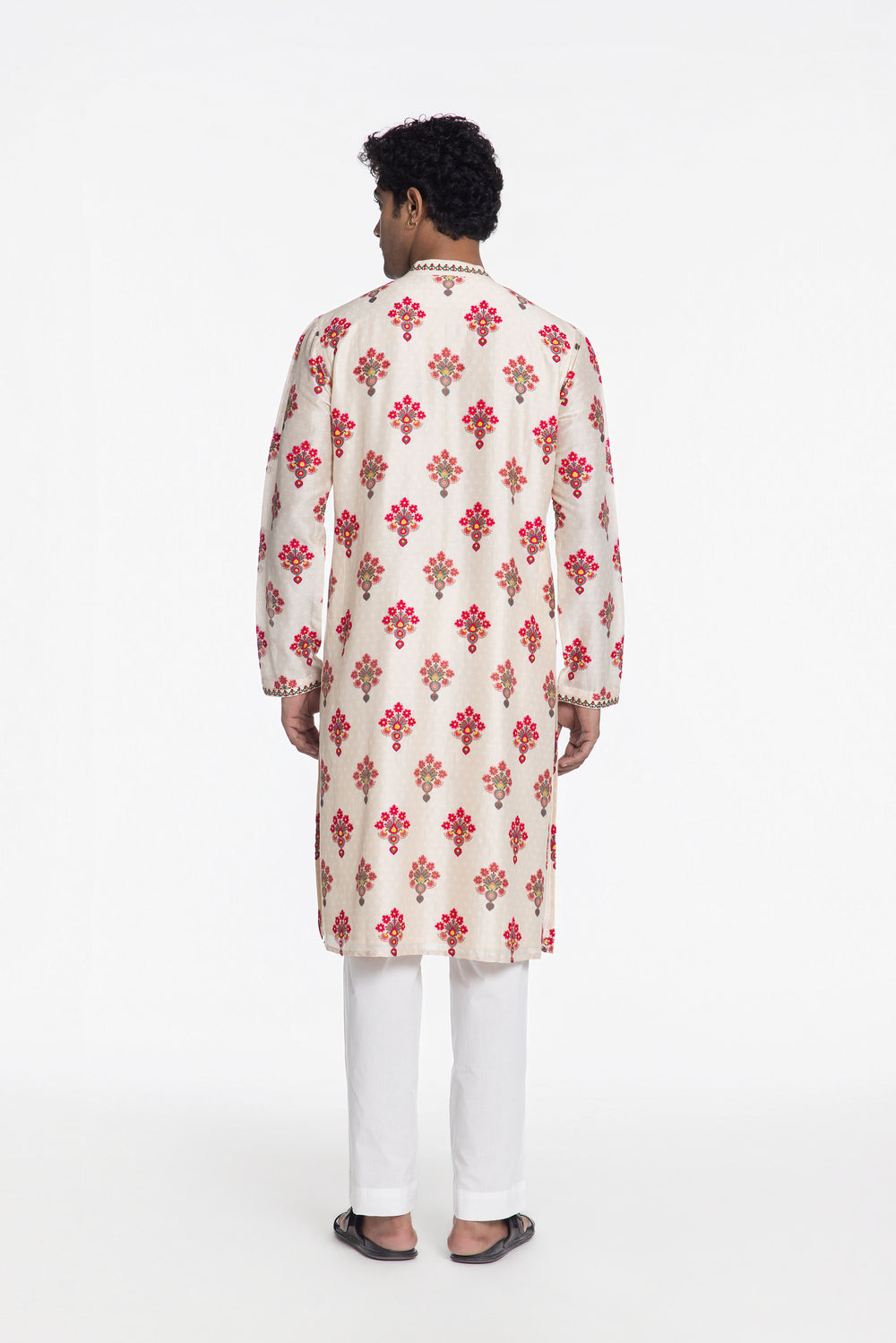 IVORY PETAL EMBROIDERED KURTA-Kurta-Siddhartha Bansal
