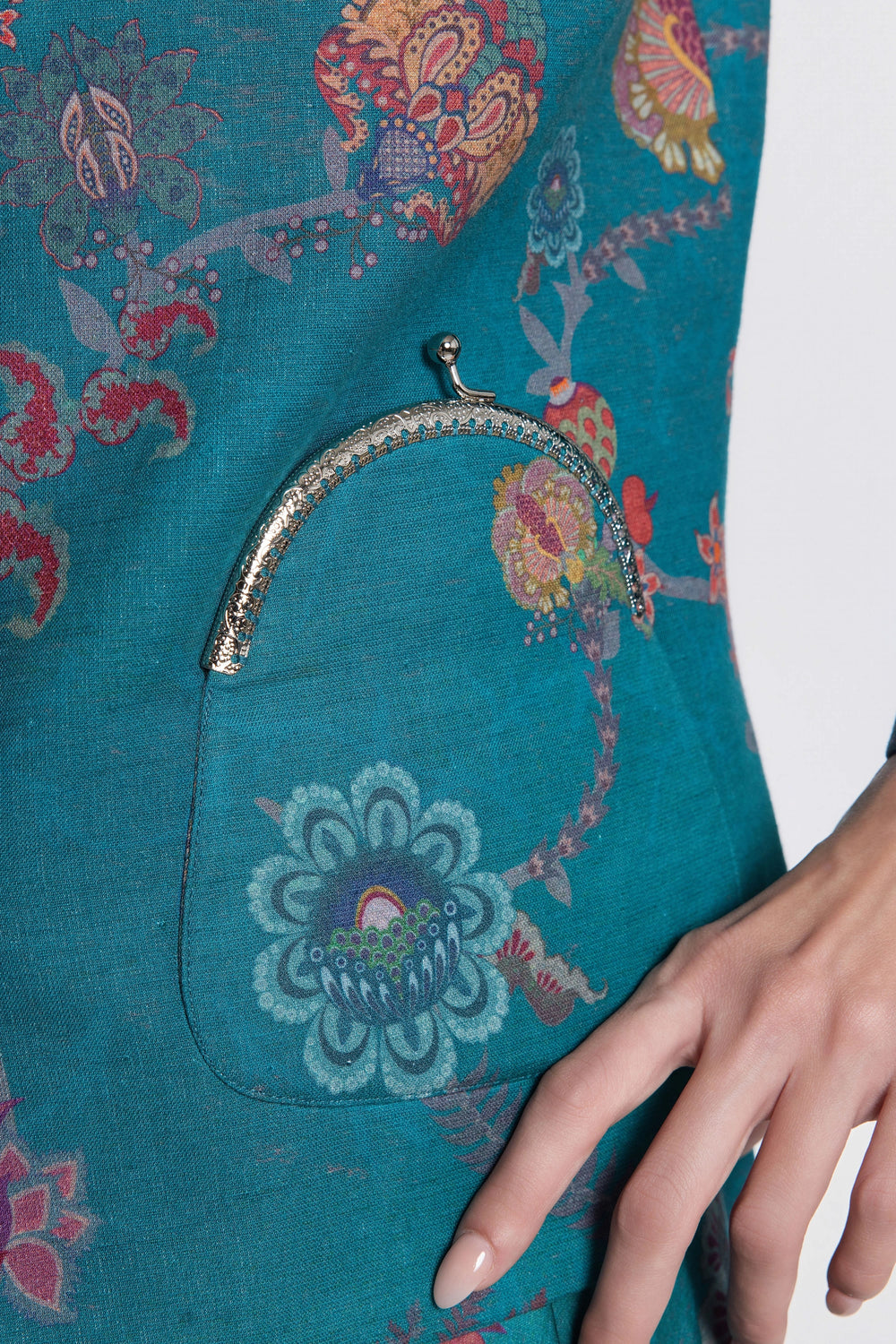 Amber Bandh Gala Jacket With Bubble Skirt-Skirt-Siddhartha Bansal