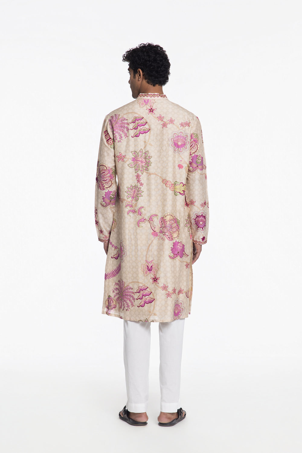 PINK PETAL RUHANI EMBROIDERED KURTA-Kurta-Siddhartha Bansal