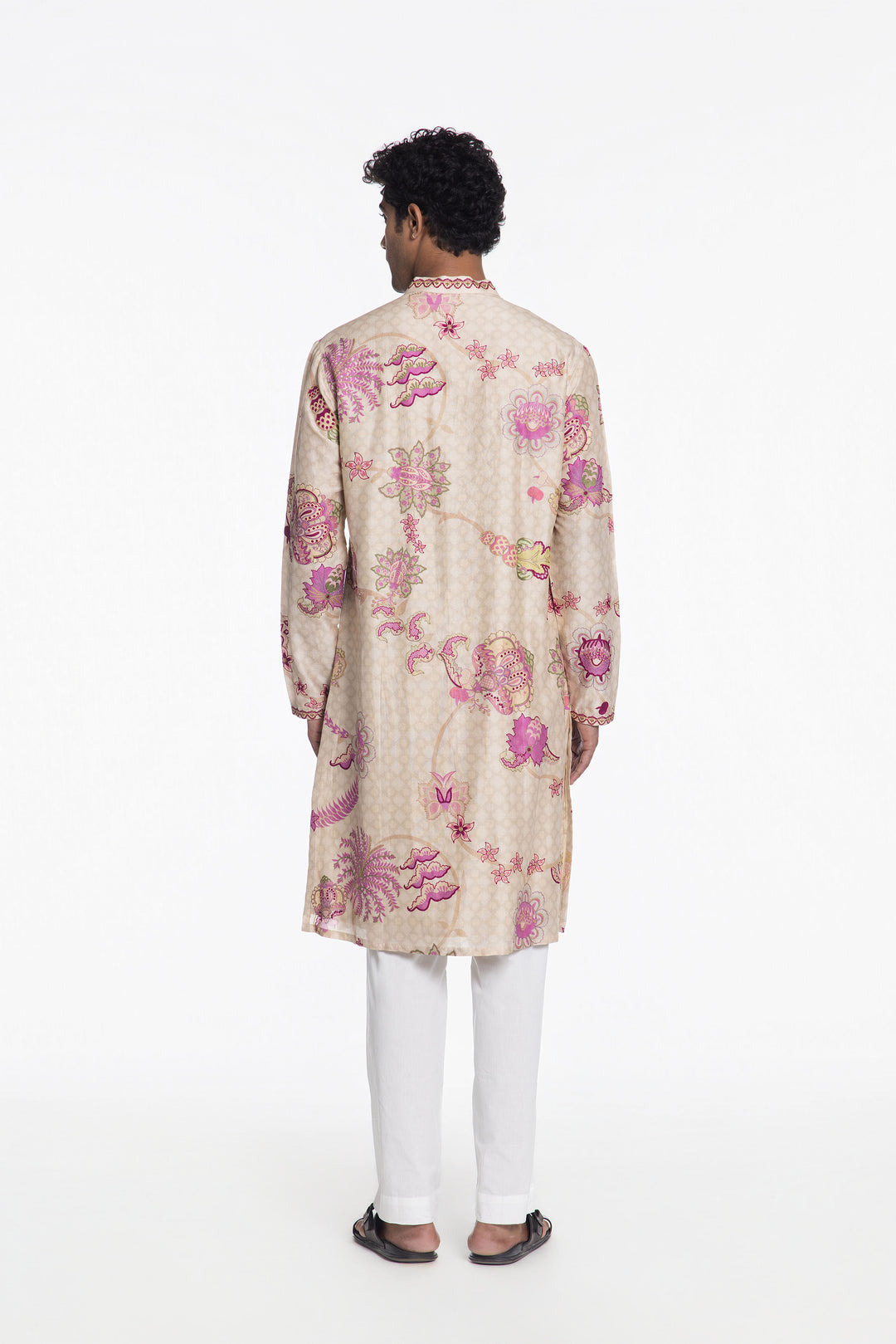 PINK PETAL RUHANI EMBROIDERED KURTA-Kurta-Siddhartha Bansal