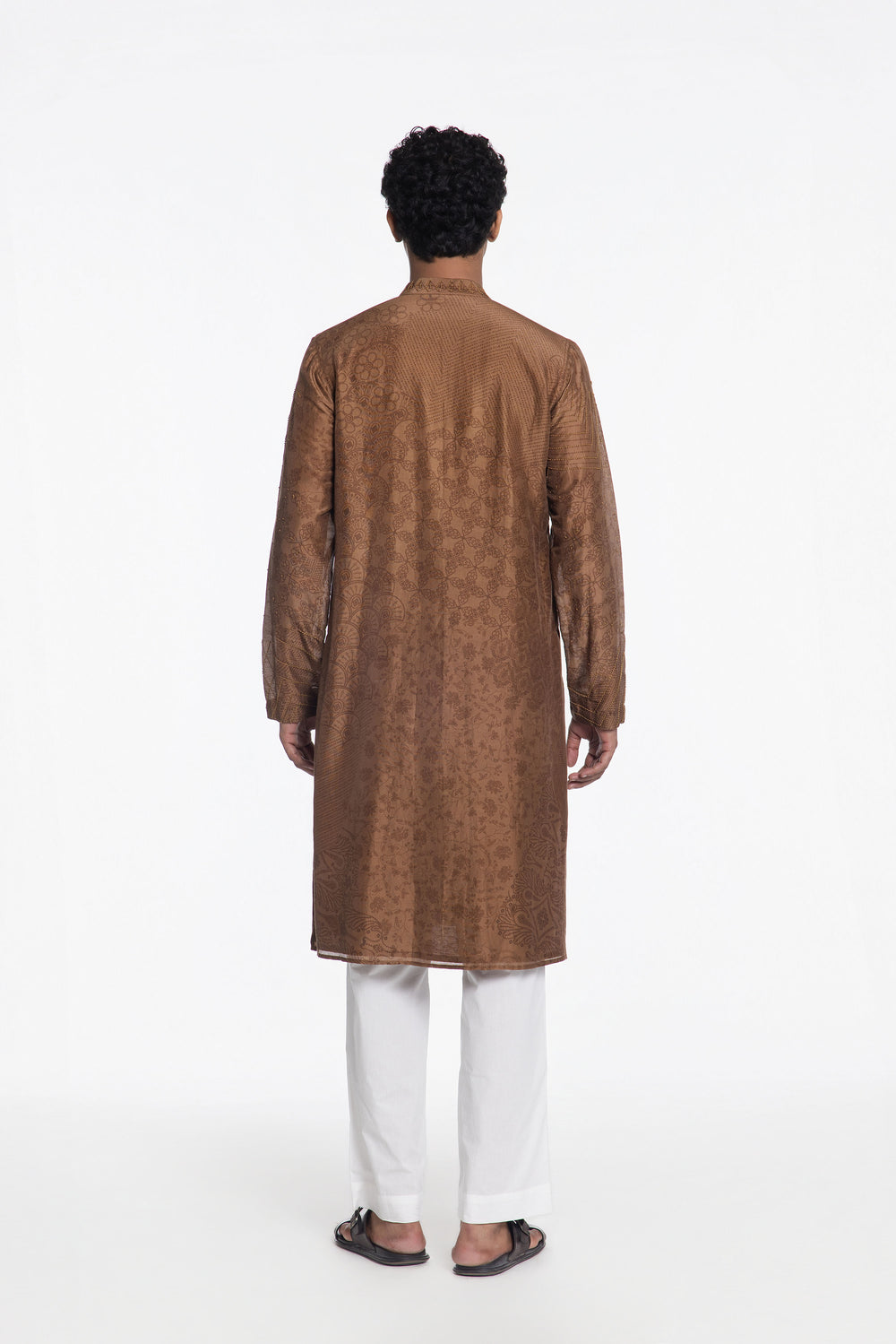 REGAL SMOKY ROYALE ABSTRACT EMBROIDERED KURTA-Kurta-Siddhartha Bansal