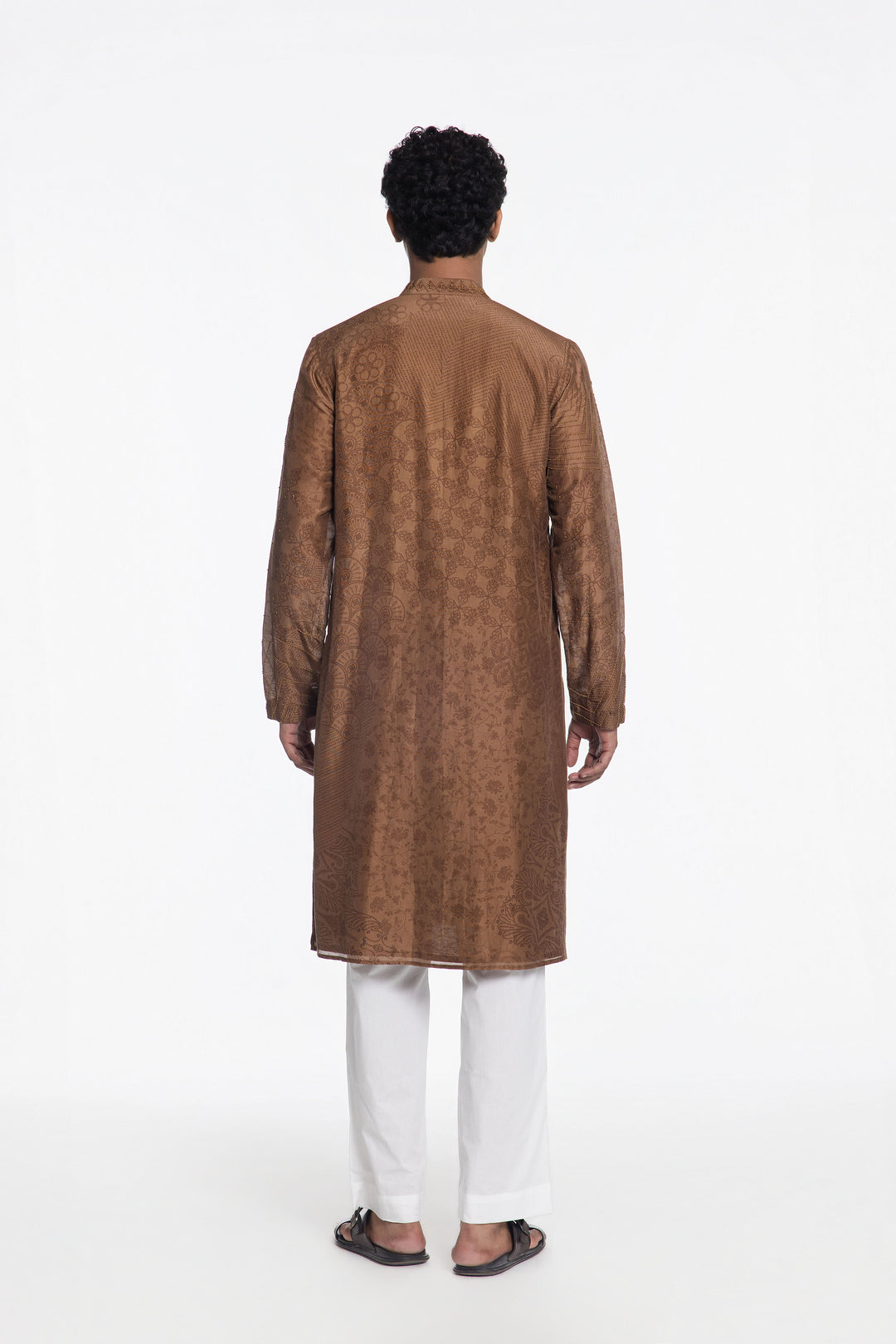 REGAL SMOKY ROYALE ABSTRACT EMBROIDERED KURTA-Kurta-Siddhartha Bansal