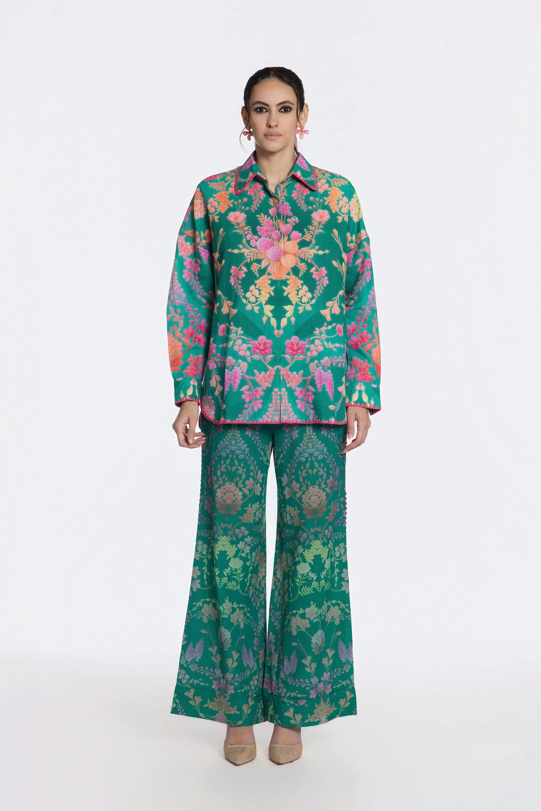 Blooming Garden Courtyard Co-Ord Set-Co-Ord Set-Siddhartha Bansal