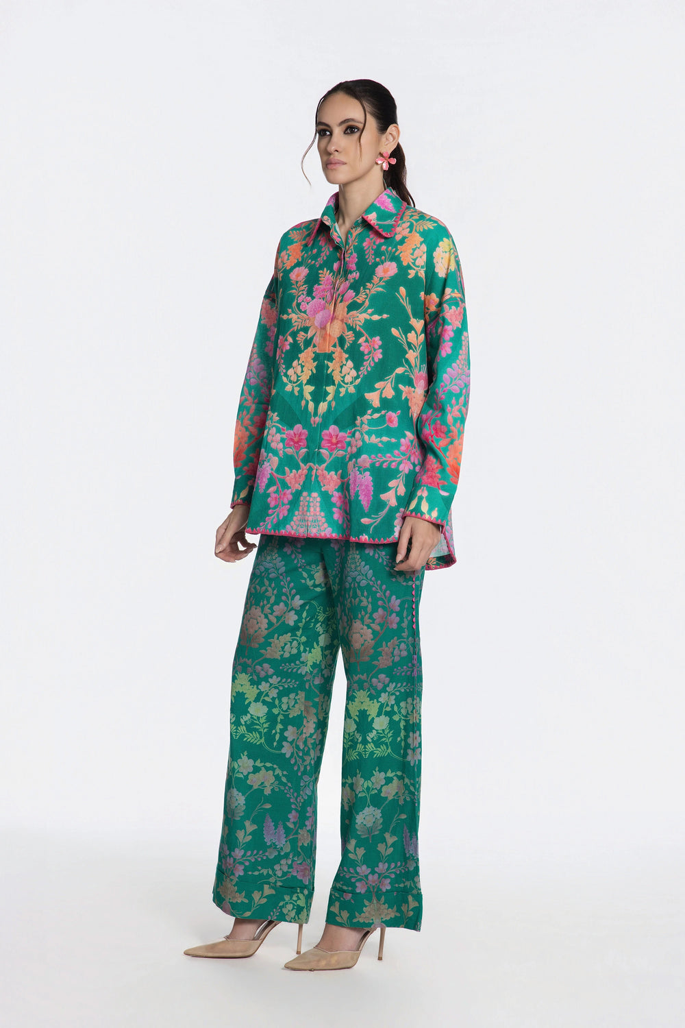 Blooming Garden Courtyard Co-Ord Set-Co-Ord Set-Siddhartha Bansal