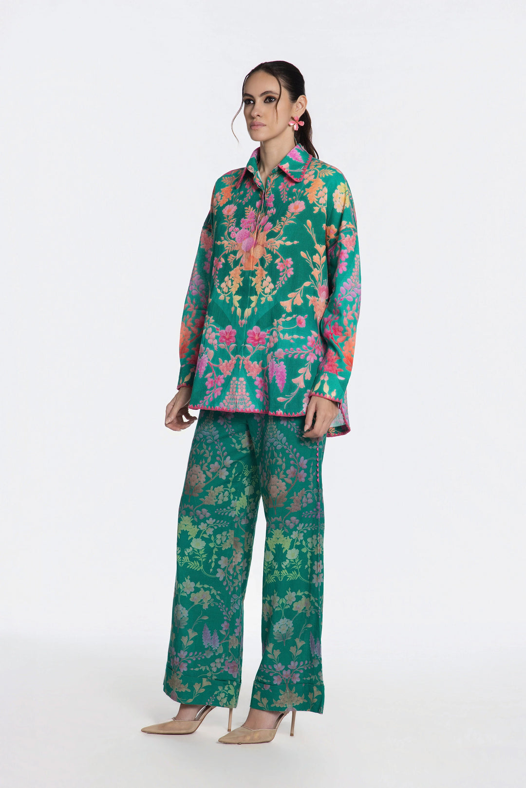 Blooming Garden Courtyard Co-Ord Set-Co-Ord Set-Siddhartha Bansal