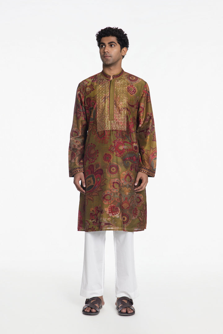 THE IMPERIAL BLOOM EMBROIDERED KURTA-Kurta-Siddhartha Bansal