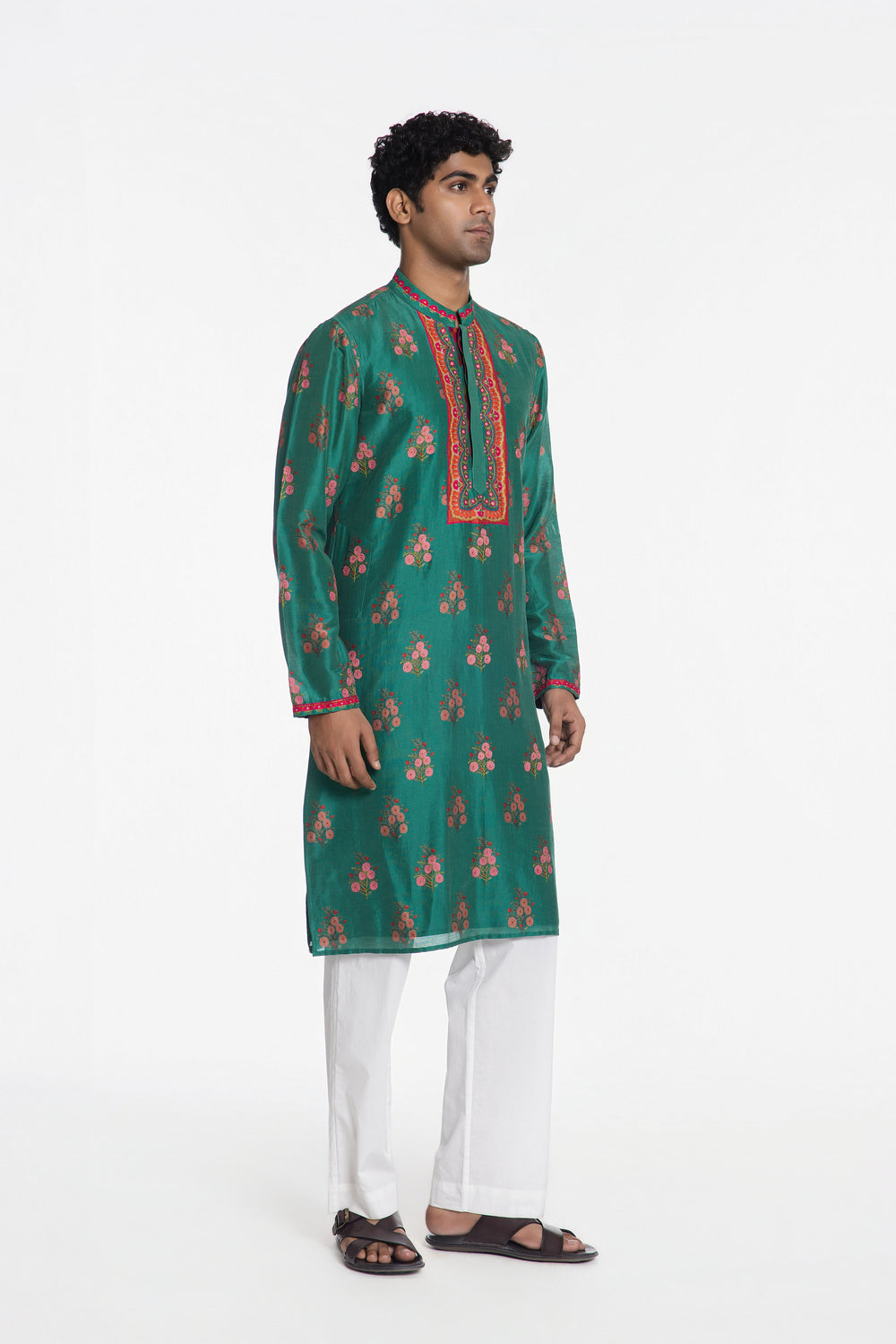 ARTISAN ETHNIC FLORAL EMBROIDERED KURTA-Kurta-Siddhartha Bansal