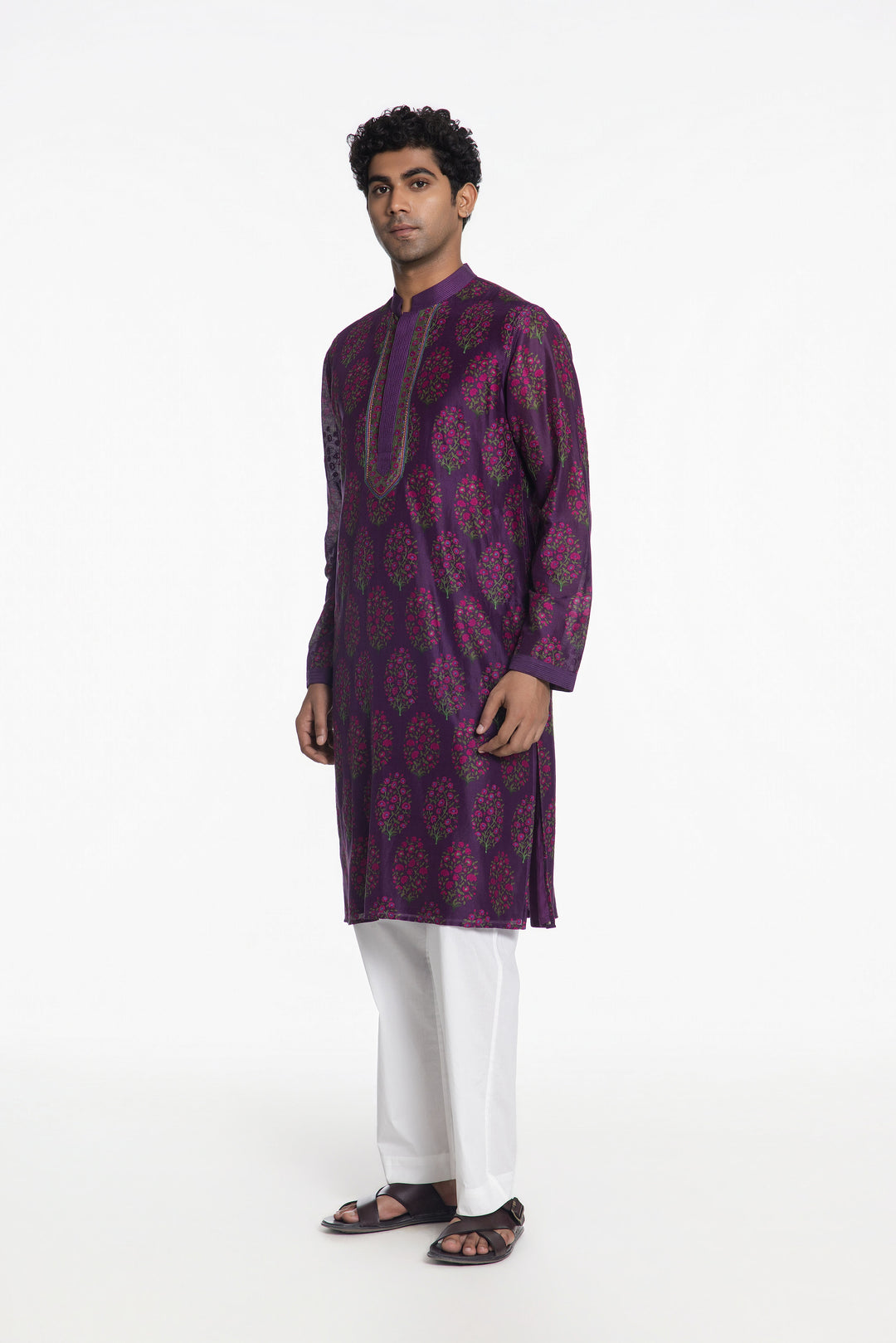 THE IMPERIAL VIOLET EMBROIDERED KURTA-Kurta-Siddhartha Bansal
