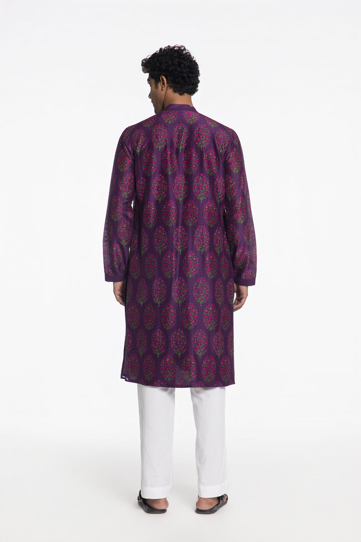 THE IMPERIAL VIOLET EMBROIDERED KURTA-Kurta-Siddhartha Bansal
