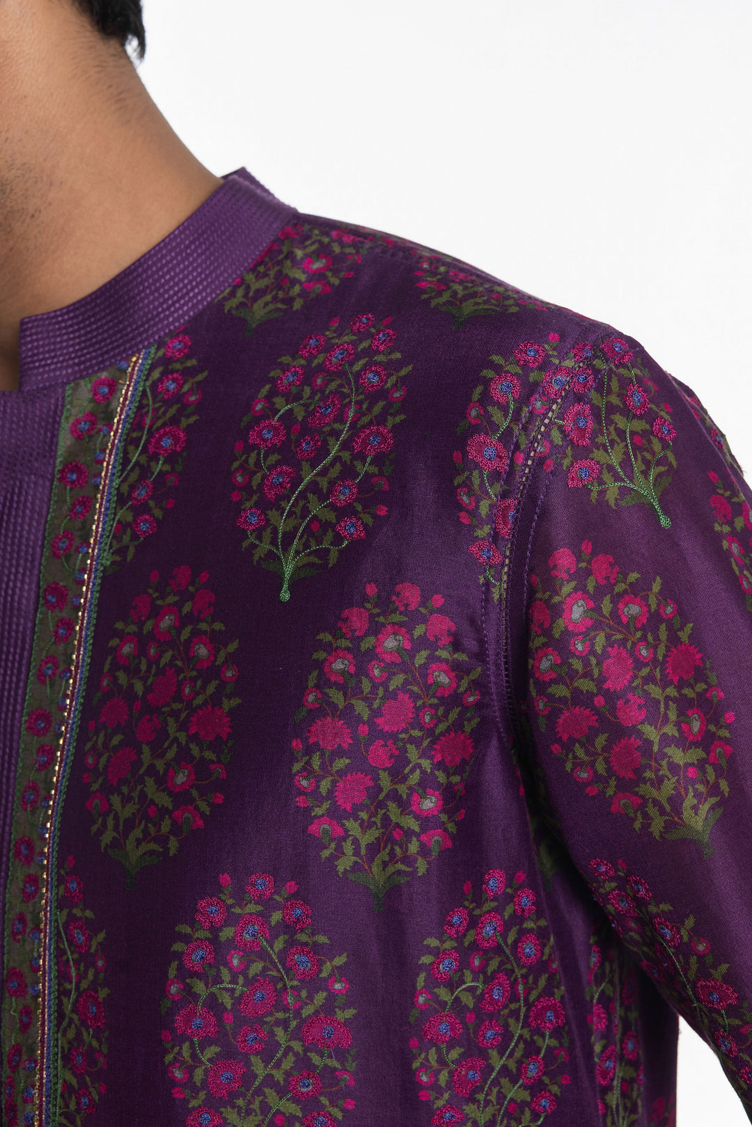 THE IMPERIAL VIOLET EMBROIDERED KURTA-Kurta-Siddhartha Bansal