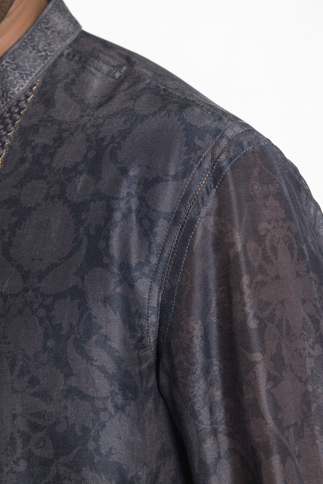 SLATE GREY BLOOM PRINTED KURTA-Kurta-Siddhartha Bansal