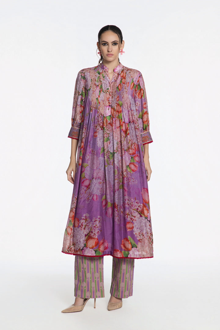 NOOR-E-GUL PASTEL 
PINTUCK KURTA