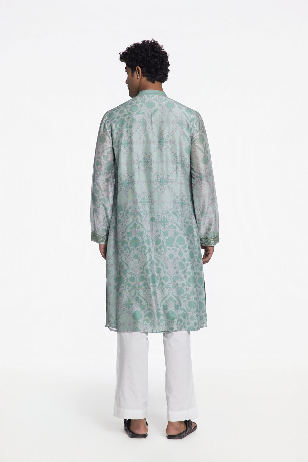 AQUA BLOOM PRINTED KURTA-Kurta-Siddhartha Bansal