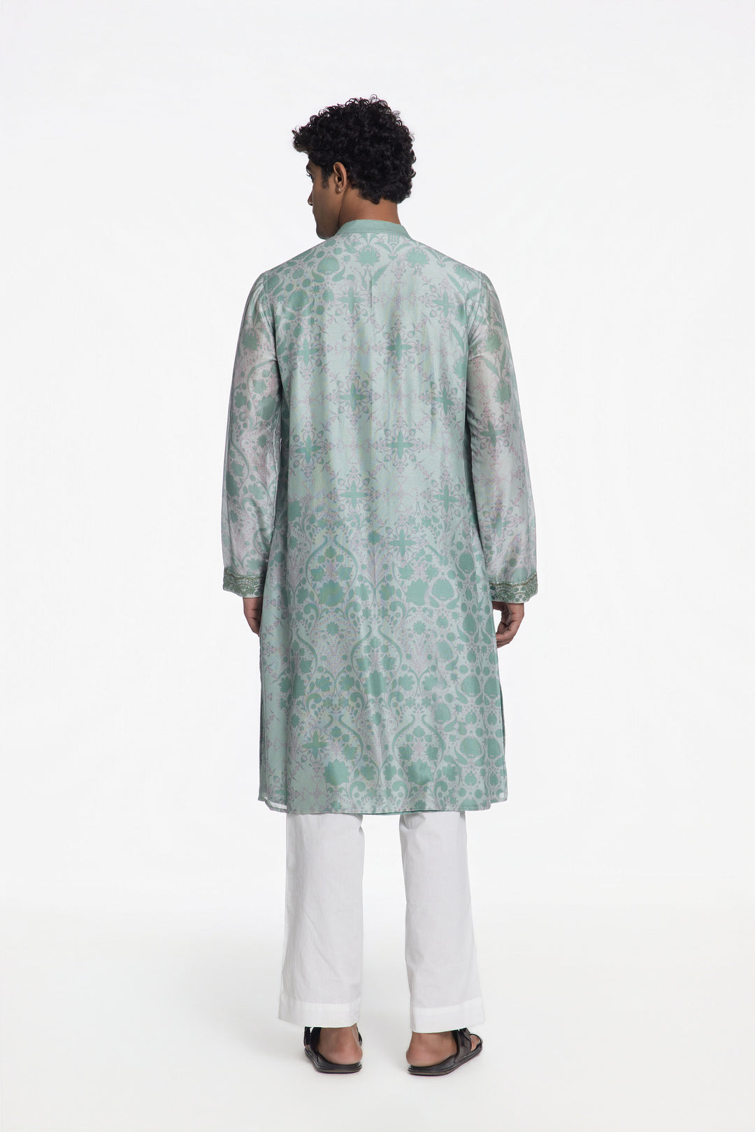 AQUA BLOOM PRINTED KURTA-Kurta-Siddhartha Bansal