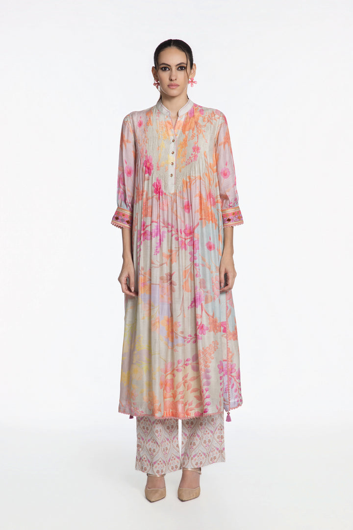 RANGREZ BLUSH 
PINTUCK KURTA