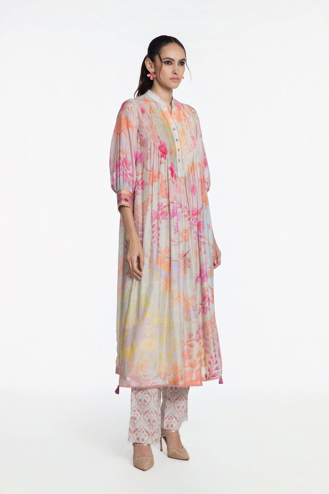 RANGREZ BLUSH 
PINTUCK KURTA