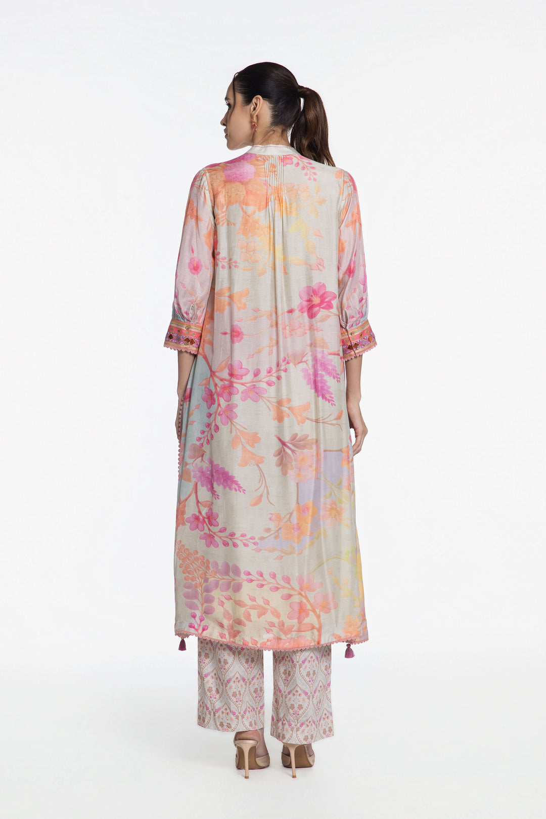 RANGREZ BLUSH 
PINTUCK KURTA