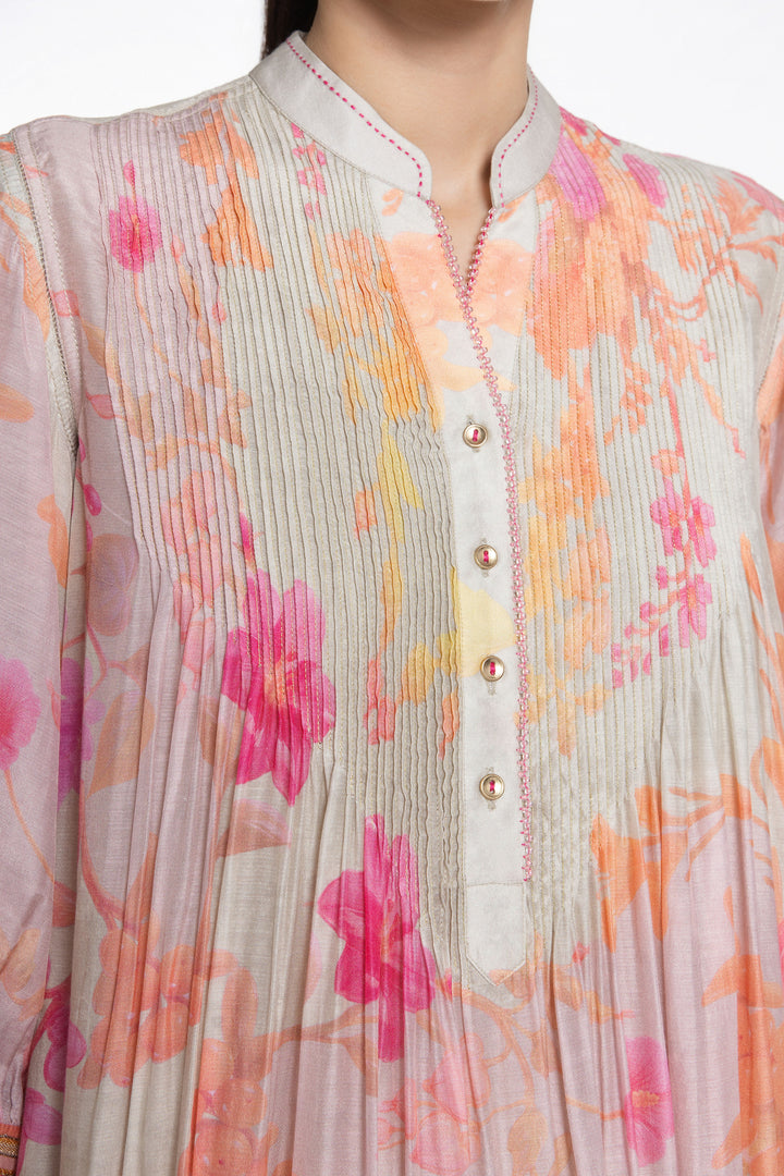 RANGREZ BLUSH 
PINTUCK KURTA