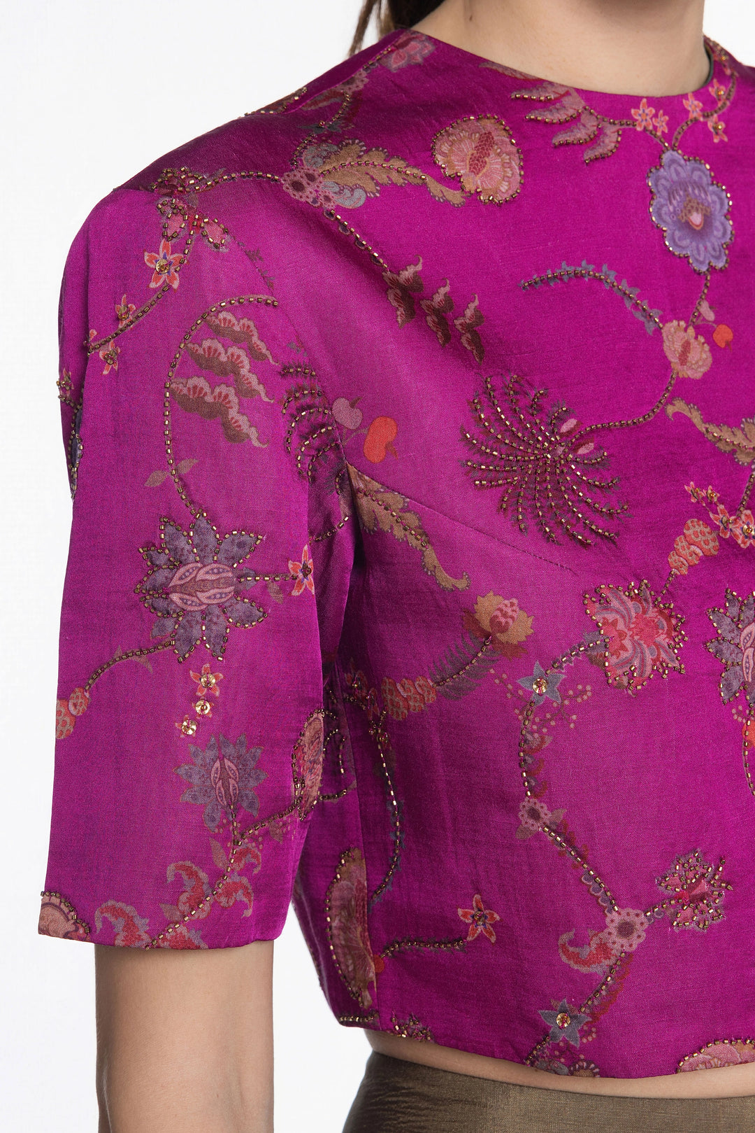 Pink Peacock Skirt Set-Skirt-Siddhartha Bansal