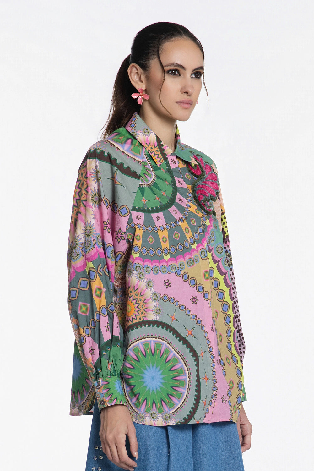 Emerald Carnival Cotton Shirt-Shirts-Siddhartha Bansal