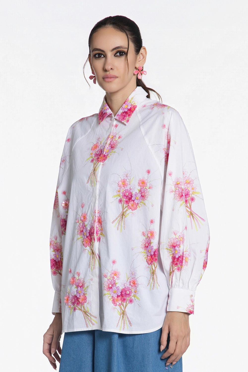 Cosmic Meadow Bouquet Cotton Shirt-Shirts-Siddhartha Bansal