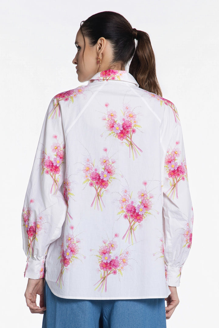 Cosmic Meadow Bouquet Cotton Shirt-Shirts-Siddhartha Bansal