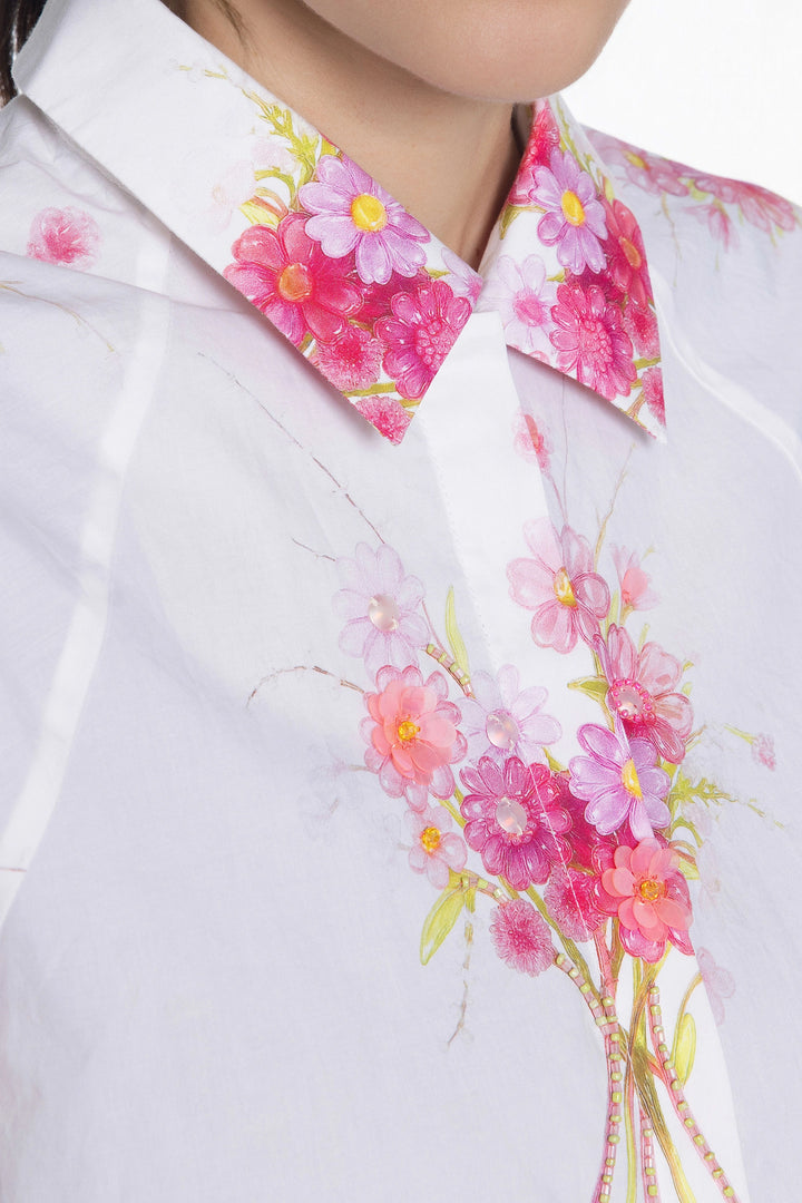 Cosmic Meadow Bouquet Cotton Shirt-Shirts-Siddhartha Bansal