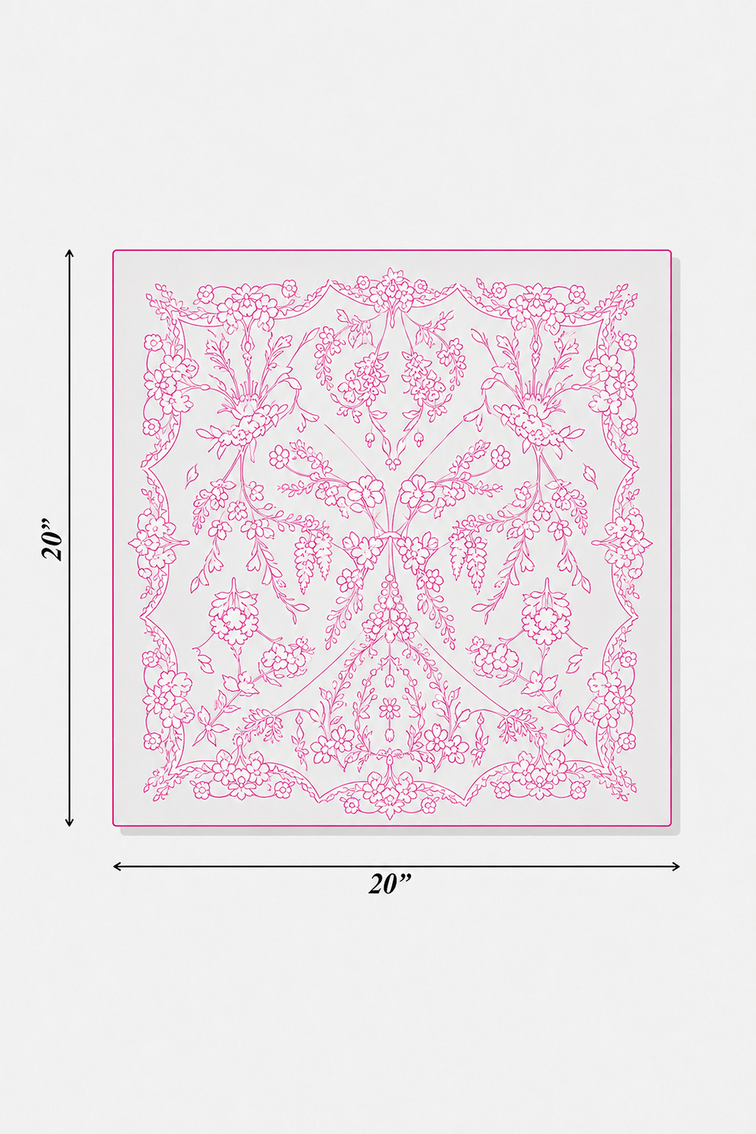 Aqua Pink  Petals Scarf