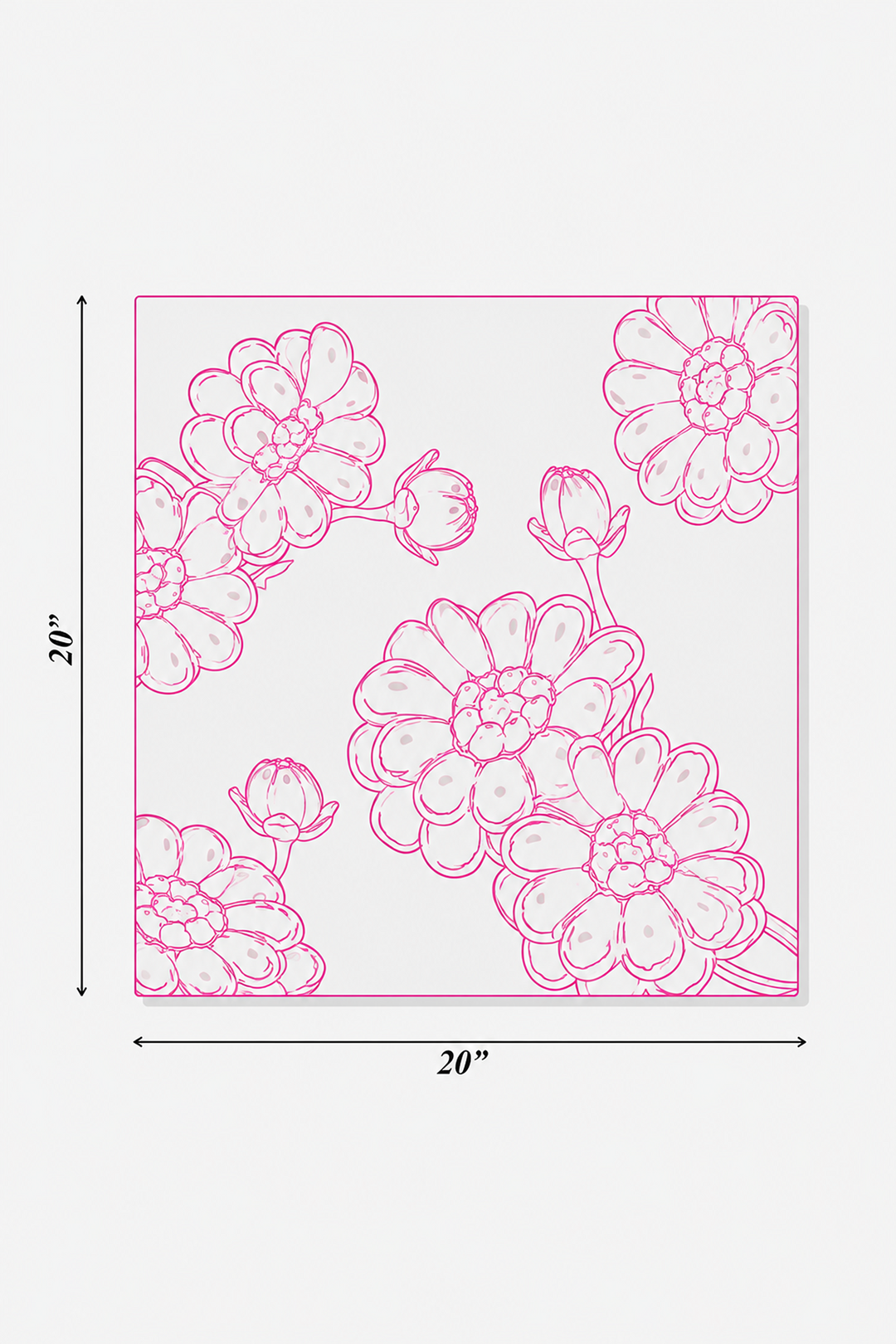 Red Flora  Scarf