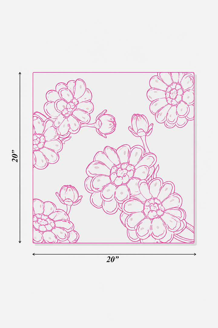 Red Flora  Scarf