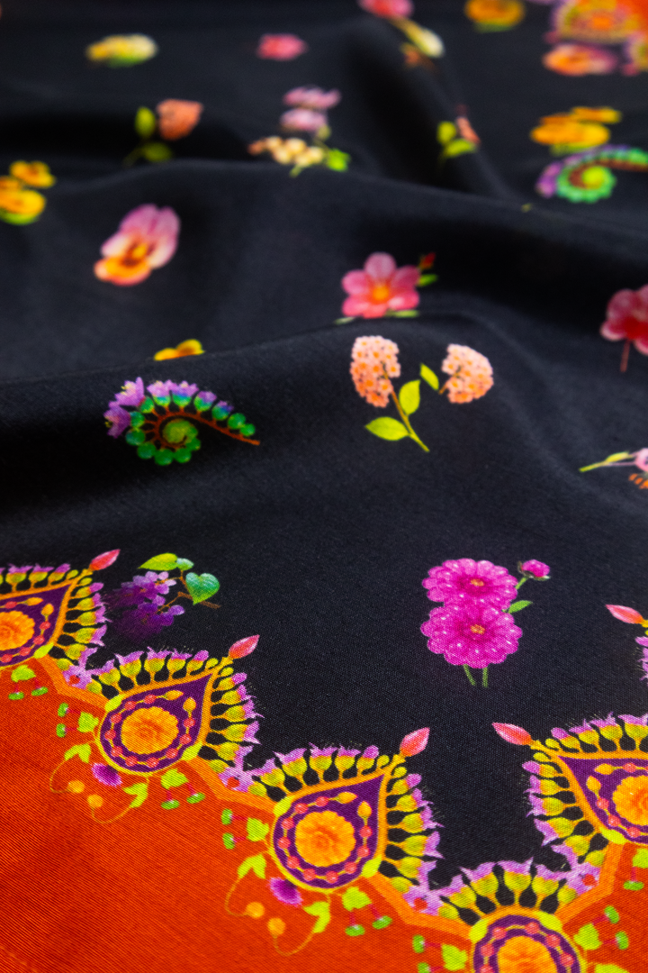 Midnight Petals Scarf