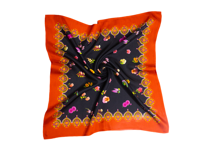 Midnight Petals Scarf