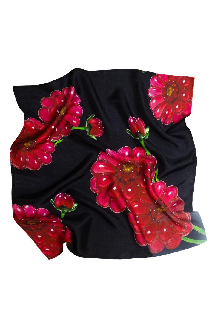 Red Flora  Scarf