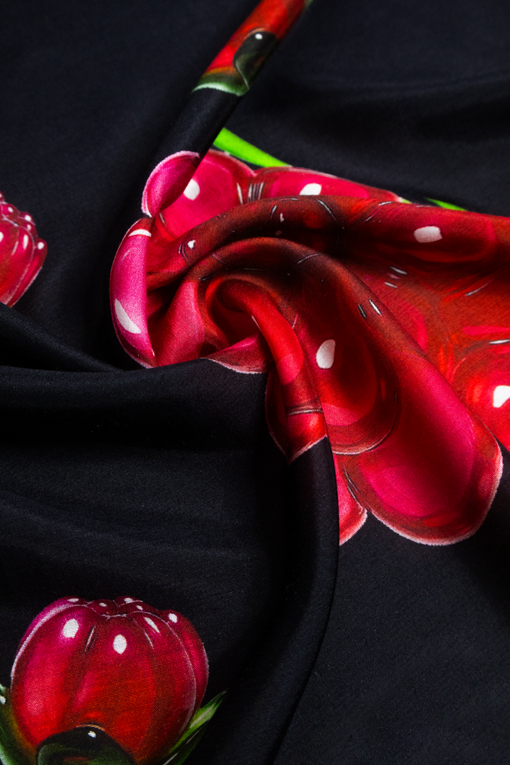Red Flora  Scarf