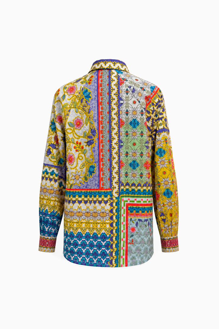 Sapphire Caravan Cotton Shirt-Shirts-Siddhartha Bansal