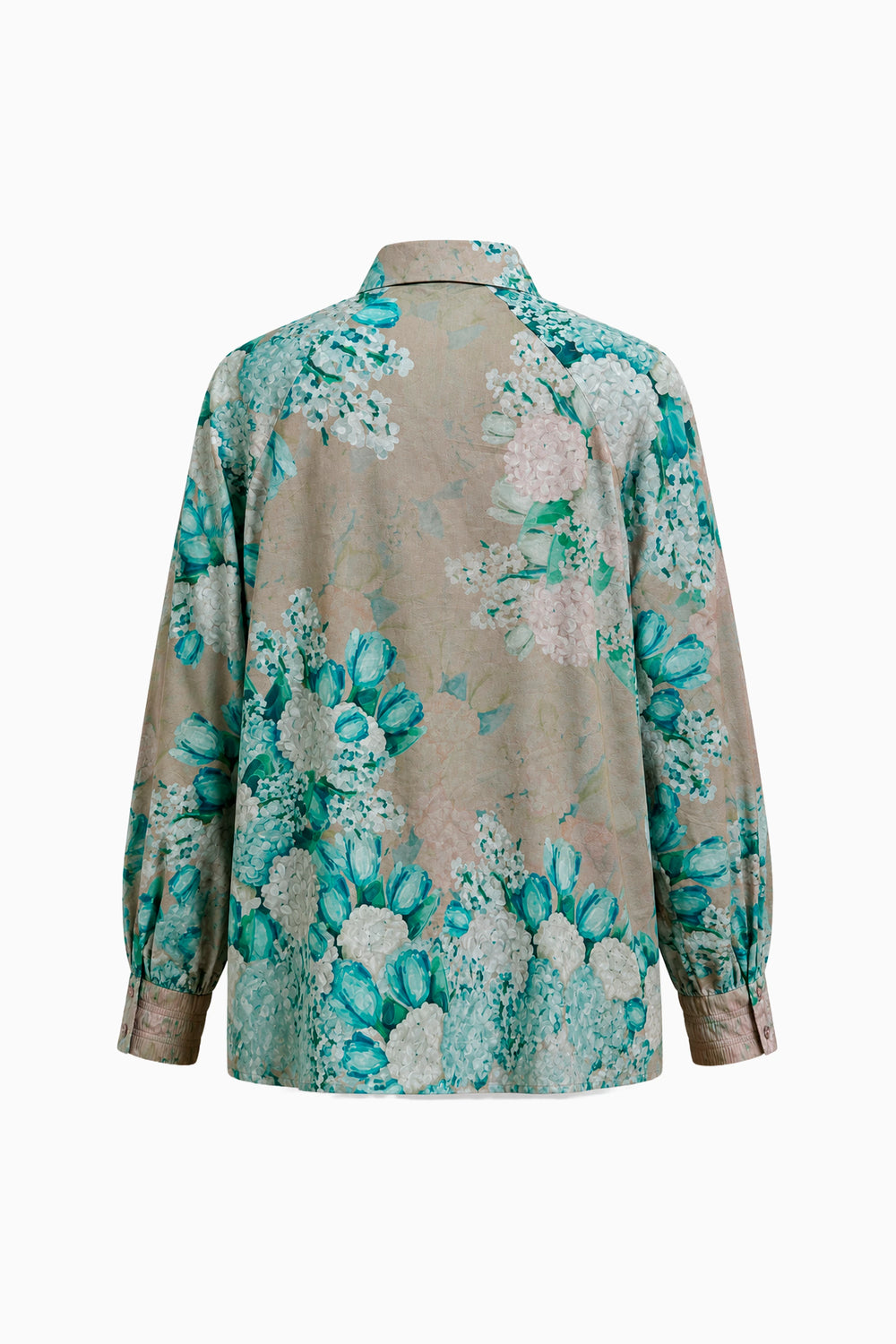 Teal Bloom Rhapsody Shirt-Shirts-Siddhartha Bansal