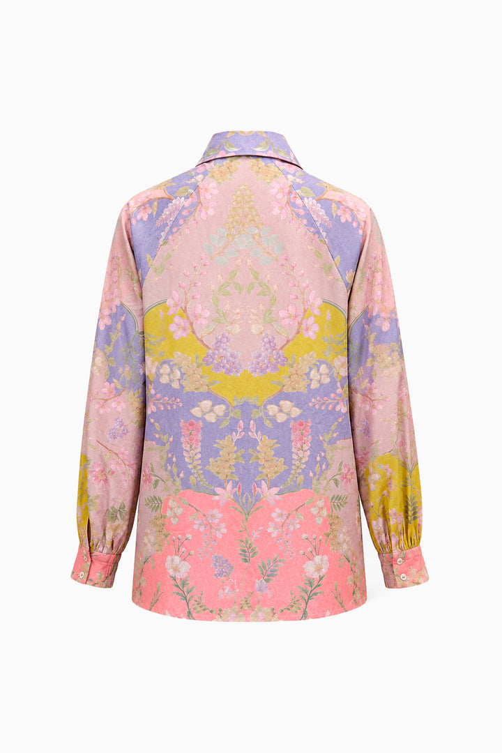 Lavender Baroque Garden Cotton Shirt-Shirts-Siddhartha Bansal