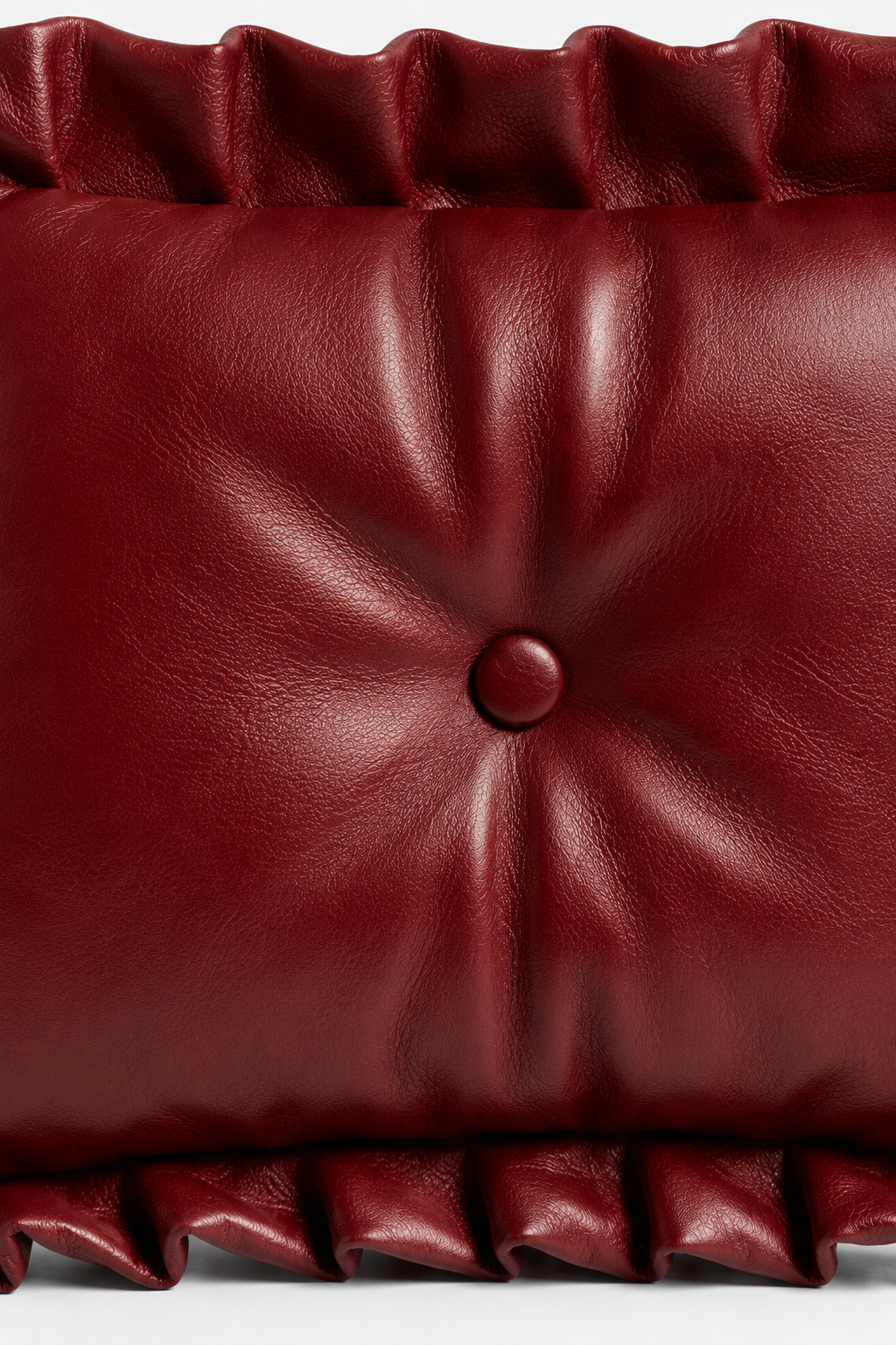 Deep Wine Ruffle Cushion Clutch-Bags-Siddhartha Bansal